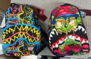 2 Backpacks SPRAYGROUND SMURFS NEON DRIP DLXSR Limited Addition FREE SHIPPING!!
