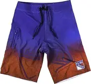 [FOCO] KLEW NHL New York Rangers Gradient Board Shorts, X-Large, Blue