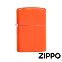 在飛比找momo購物網優惠-【Zippo】橘霓虹螢光漆防風打火機(美國防風打火機)