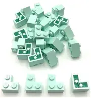 Lego 25 New Light Aqua Bricks 2 x 2 Stud Corner Building Blocks Pieces Parts