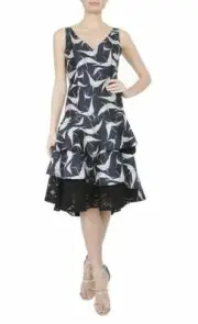 ANTHEA CRAWFORD - HERON JACQUARD DRESS
