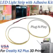 For Creality K2 Plus 3D Printer LED Light Upgrade Kit 2 LED Light Strips w/ Plug