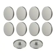 10pcs Metal Round Flat Sewing Buttons 30mm Alloy Button, Grey