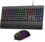 FEDARFOX Wired Keyboard & Mouse Combo - Gaming RGB Mechanical Keyboard NEW