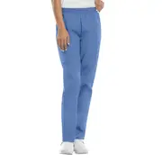 CHEROKEE Women's Elastic Waist Cargo Scrub Pants - Ciel