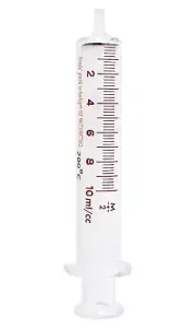 Glass Syringe 10 ml - Interchangable Borosilicate Glass Syringe -2 pcs