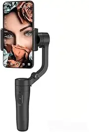 Gimbal Stabilizer for Smartphone with Extendable Bluetooth Selfie Stick and Tripod, 1-Axis Multifunction Remote 360°Automatic Rotation, Auto Balance