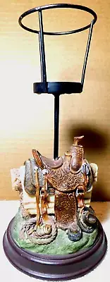 Kohl's~Western Horse Saddle Candle Holder Lantern No Shade