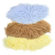 3pcs Cat Chewing Toys Fluffy Strip Shaped Stuffed Kitten Cat Pillow Toys