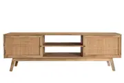 [James Lane] Tulum Mango Wood and Rattan TV Unit - 177cm