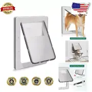 Plastic Dog Door with Magnetic Closure for Seamless Entry for Pets Under 100 lbs