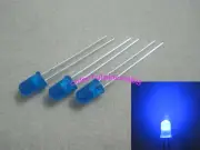 1000pcs, 5mm Blue Diffused Round LED Bright Leds Blue Lens Light Free Shipping