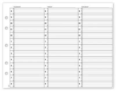 20930 Appt Bk Refill Pages 15 Min 8am-8:45pm 8 1/2 x 11"