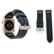 For Apple Watch SE,40-mm Case,Retro Genuine Leather Watch Band,Blue