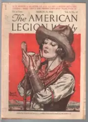 MAG: American Legion Weekly 3/21/1924-Emmett Watson cowgirl cover-pix-info-FN