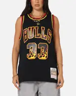[MITCHELL & NESS] Mitchell & Ness Chicago Bulls Scottie Pippen Legends Jersey Black/grey - Size L L Black/Grey