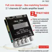 2.1 Channel Bluetooth Audio Power Amplifier Board TWS True Wireless 50WX2+100W