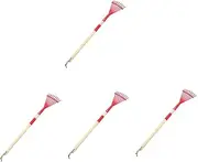 Toddmomy 4pcs Detachable Garden Rake with Handle Lightweight Lawn Leveling Tool for Leaves and Debris Collection Versatile Outdoor Gardening Accessory