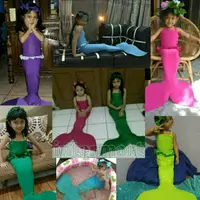 在飛比找蝦皮購物優惠-美人魚尾巴兒童女孩美人魚服裝泳裝泳裝
