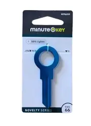 Key Blank Zero Gravity Blue KW1 66 Double-Sided Blank Super Light Weight