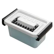 Portable Storage Box with Lid Plastic Organizer Box Bin Home Storage Container for Clothes Toys Blue