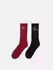 NWT CALVIN KLEIN MEN's - 2 Pair Monogram Logo Holiday 2-Pack Crew Socks