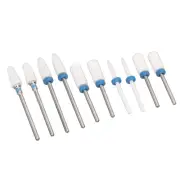 10pcs Nail Drill Bits Set Home Salon Novice Ceramic Cuticle Remover Bits MGR