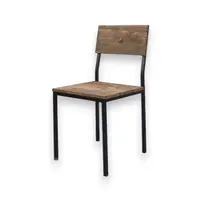 在飛比找蝦皮商城優惠-訂製品 LOFT 工業風 方背鐵木餐椅 鋼刷仿舊 雲杉 CU