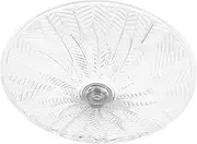 GRIRIW Leaf Pattern Glass Bowl Large Footed Fruit Bowl for Table Centerpiece Decorative