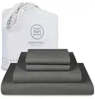 Luxury 100% Cotton Queen Bed-Sheets - 800 Thread Count Jacquard Celine Dark G...