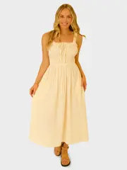 Womens Button Front Midi Dress