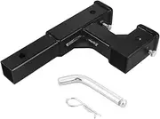 Compatible With 2 Inch Dual Truck Trailer Hitch Receiver Rise Drop Adapter Extender Double Extension RV Parts Van Camper Accessories Caravan