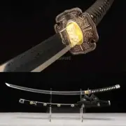 Japanese Tachi Hand Forged Damascus Folded Steel Samurai Sword Full Tang Sharp .