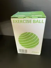 Trideer Exercise Ball Black Yoga Extra Thick Includes Pump Large 58-65 cm.