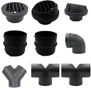 CCWUTQF Air Vent Ducting Y T L Flat Piece Elbow Pipe Outlet Exhaust Joiner Connector Diesel Parking Heater(T 75MM)