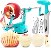 Apple Peeler Corer, 5 In 1 Apple Peeler Slicer Corer with Stainless Steel Blades