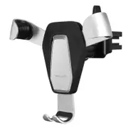 Universal Gravity Linkage Auto Lock Multi-angle Rotation Car Air Vent Holder Stand for Mobile Phone SILVER COLOR