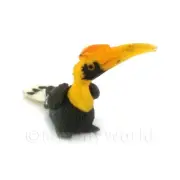 Handmade Dolls House Miniature Yellow Necked Baby Hornbill