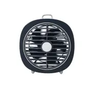 P22 Usb Charging Retro Night Light Fan Office Mute Desktop Rotating Wind Shield Blue