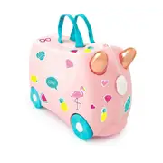 Trunki Flossi the Flamingo - Ride on Suitcase / Carry-on Bag - Pink