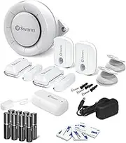 Home Security Alert Kit with 2 Motion Sensors, 2 Window/Door Sensors, 1 Leak Sensor & Indoor Siren