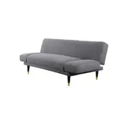 Foret Sofa Bed Futon Recliner Fabric Lounge Couch Convertible Grey 3-Seater