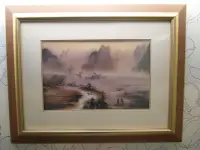 在飛比找Yahoo!奇摩拍賣優惠-台灣水彩畫大師陳陽春複製畫