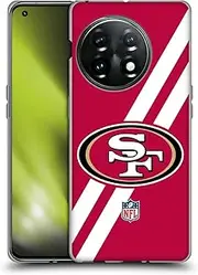 Head Case Designs Officially Licensed NFL Stripes San Francisco 49Ers Logo Soft Gel Case Compatible with OnePlus 11 5G