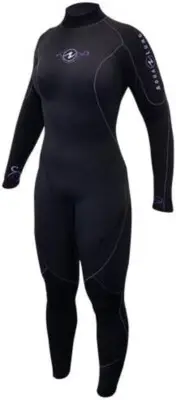 Aqua Lung Women's Aquaflex 5mm Back-zip Jumpsuits, Black/Twilight, Size 10, New
