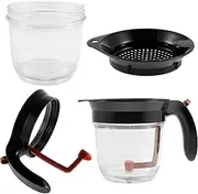 Fat Separator with Bottom Release, 4 Cups Gravy Separator for Cooking, Plastic Soup Oil Separator Measuring Cup, Kitchen Gadgets Grease Separator, Fat Skimmer for Gravy Sauces and Other Liquids Black