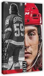 Tyler Bertuzzi Hockey Athlete Poster4 Canvas Poster Bedroom Decor Sports Landscape Office Room Decor Gift Frame:12x18inch(30x45cm)