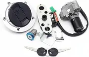 Ignition Key Switches for Suzuki GW250 GW 250 for Inazuma 250F 2014 2015 2016 2017 GSXR250 2013 Motorcycle Ignition Switch Fuel Gas Cap Seat Lock Key Set Ignition Barrel Key Switch