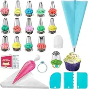 Piping Bags and Tips Set for Beginners Cake Decorating for Baking with Pastry Bags, Icing Tip, Couplers, Icing Bags Ties