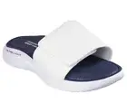 Skechers Man's Bounder 2.0 - Ralon Slide Sandal 232888 White/Navy Brand New